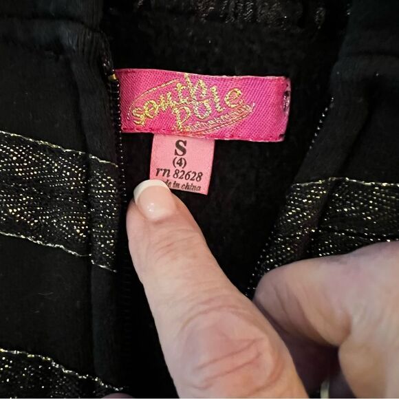 South Pole Black and Gold Hoodie size Small 4 - Picture 3 of 3